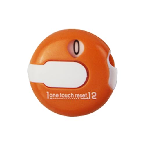 Golf Score Counter with Reset Button & Clip, Easy Attach to Golf Glove, Portable Stroke Tracker for Golf Games - color: Orange + White, size: 1 Pack