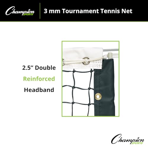 Champion Sports3.0 mm Tournament Tennis Net - size: 3mm