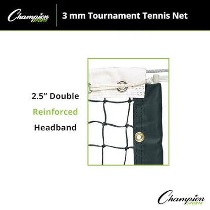 Champion Sports3.0 mm Tournament Tennis Net - size: 3mm