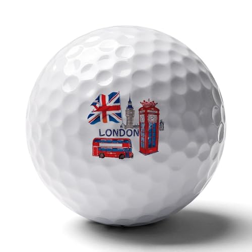 London Souvenir Custom Golf Ball Soft Practice Golf Balls Performance Distance and Speed for Women Men Indoor Outdoor