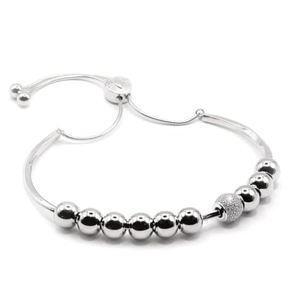 Golf Stroke Counter Bracelet – 925 Sterling Silver Adjustable Bangle for Ladies | One-Hand Operation | Stylish Golf Gift for Her | Waterproof Golf Jewelry | Elegant Golf Accessories for Women