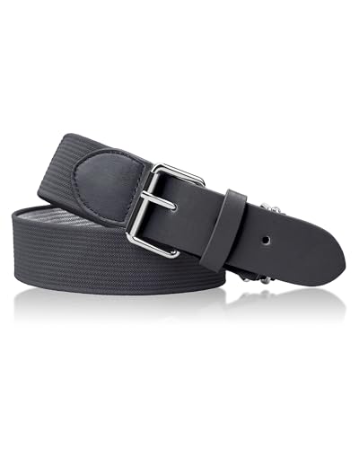 STELLE Baseball/Softball/Fastpitch Belt Girls Sports Elastic Adjustable Boys Uniform Belts Youth and Adult Sizes - color: Charcoal, size: Youth