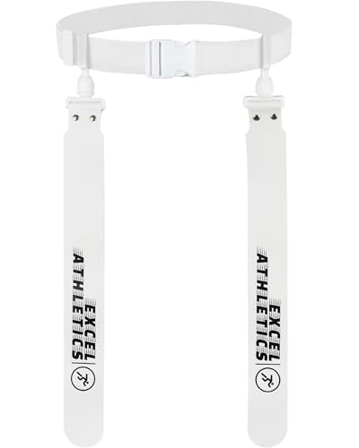 Flag Football Set, Adjustable Flag Football Belts for Youth, Kids & Adults with 1 Belt & 2 Flags (White) - color: White