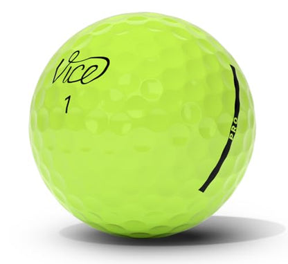 LostGolfBalls - Vice Pro Mix Lime Green Used Golf Balls, Mint Quality, 1 Dozen (12 Pack)