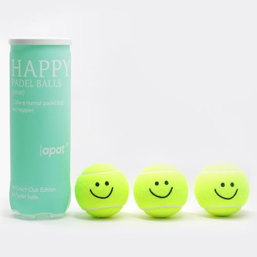 LAPAT Padel Balls - Single can w 3 Balls - Pro Quality - Paddle Tennis - color: Standard. Happy