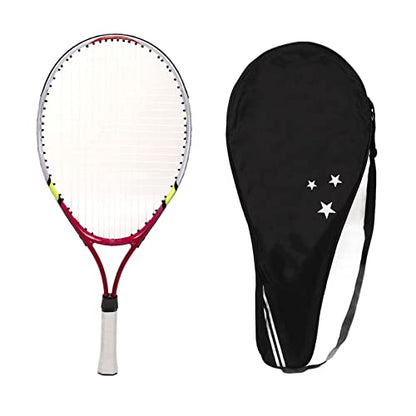 23in Tennis Racket, Comfortable Small Handle Lightweight Aluminum Alloy Frame Tennis Racket Set with Storage Bag for Teenager Training