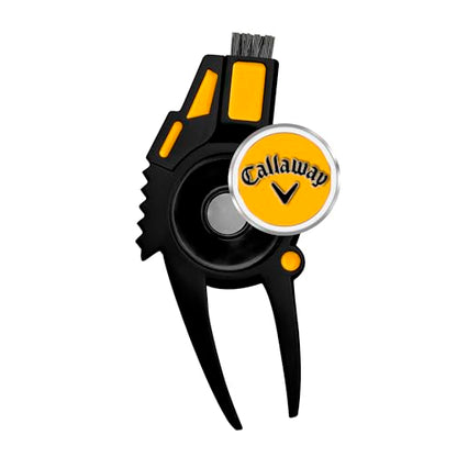 Callaway 4-in-1 Golf Divot Repair Tool - color: Black/Yellow