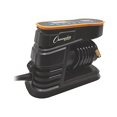 Champion Sports Digital Air Pump - Electronic Inflator for Sports Balls - Portable, Smart Ball Pump for Basketball, Soccer Ball, Football, Volleyball - Comes with Pressure Gauge and 3 Needle Tips