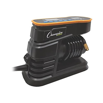 Champion Sports Digital Air Pump - Electronic Inflator for Sports Balls - Portable, Smart Ball Pump for Basketball, Soccer Ball, Football, Volleyball - Comes with Pressure Gauge and 3 Needle Tips