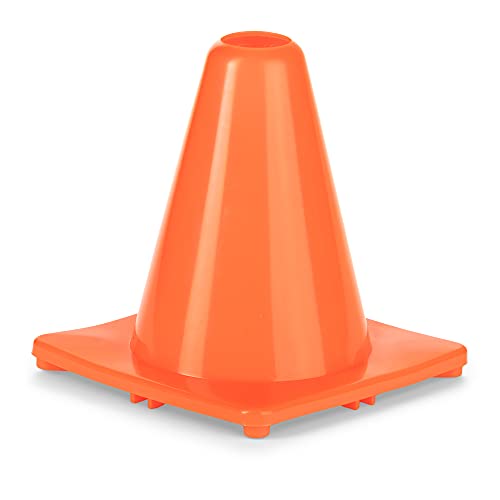 Champion Sports High Visibility Flexible Vinyl Cones for Sports Training, Agility Drills, Field & Gym Marking Sets - color: Orange, style: 6 Inch Cone (Single)