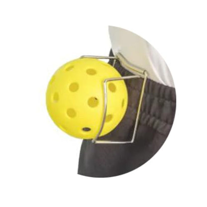 Pickleball Tennis Ball Holder-Waist Clip Hold Ball for Trainings Suitable Size Silver Colour Pack of one