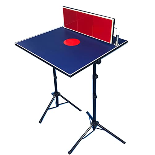 ZJMAMA Table Tennis Training Machine Rubber Rebound Board, Professional Single Traine Return Baffle with Double Stand, Self Practice Sparring Sports Exercise Equipment for Home Gym School - color: Catch Ball Disc
