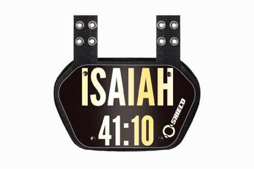 O Shield Golden Cross Chrome Football Back Plate, Lower Back Pads for Football Players, Rear Protector, Cross Series - size: Youth (Weight less than 180 Pounds), style: Isaiah Black