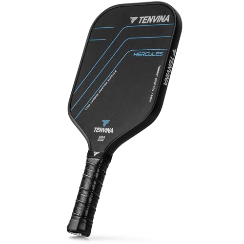 TENVINA Pickleball Paddles, Multi-Layer T700SC Textured Carbon Fiber Pickleball Paddle, Pickle Ball Paddle with Strong Spin & Power Surface, 4-Types of Shapes and Thicknesses, USAPA Approved - style: Carbon-Elongated-16MM Control