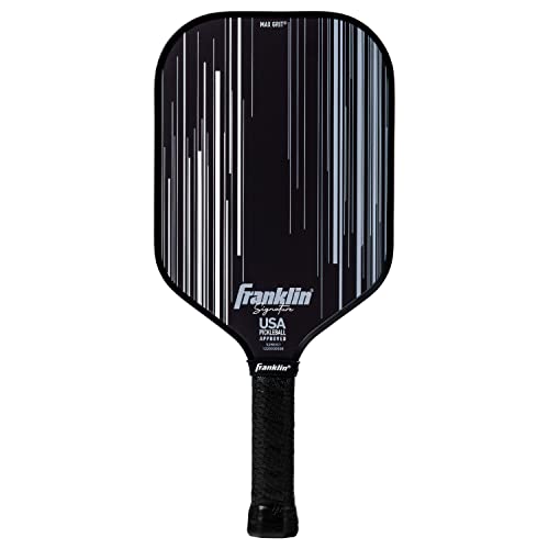 Franklin Sports Pro Pickleball Paddles - Signature Series Pro Pickleball Paddle with MaxGrit Surface - USA Pickleball (USAPA) Approved Tournament Pickleball Paddles - 13mm + 16mm Polypropylene Cores - color: Pro Player - Black, size: 13mm