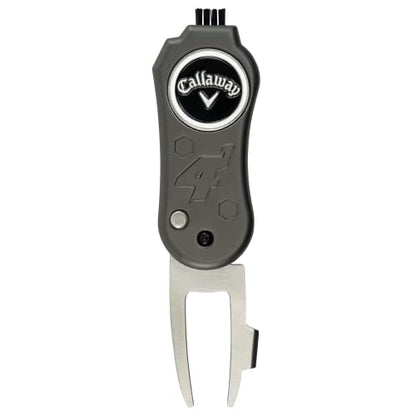 Callaway 4-in-1 Blade Divot Repair Tool - Black Switch Blade 4-Function Golf Divot Tool