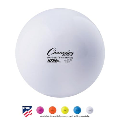 Champion Sports Field Hockey Balls – NFHS Approved, High-Visibility Regulation Balls, 12-Pack - color: White (Pack of 12)