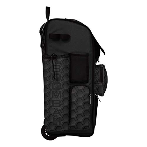 Boombah Rolling Superpack 2.0 3DHC Baseball/Softball Gear Bag - 23-1/2" x 13-1/2" x 9-1/2" - Multiple Colors - Telescopic Handle and Holds 4 Bats - Wheeled Version - color: Black