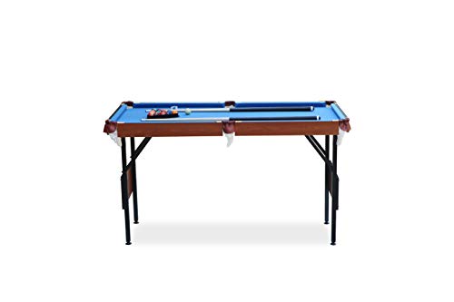 RACK Crux 55-inch Folding Billiard/Pool Table – Portable, Space-Saving Foldable Design - style: Blue Original