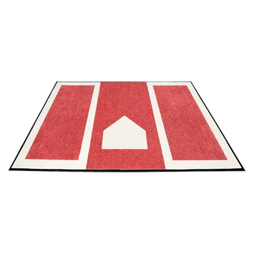 Anti-Slip Baseball Hitting Mat & Softball Training Mat - Thickened Batting Cage Mat for Stance Practice, 6.5 x 4 Feet