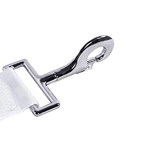 Cannon Sports Premium Tennis Net Center Strap Anchor with Clip - Adjustable Height Heavy Duty White Polyester Webbing with Metal Buckle & Snap Clip - Quick Attachment for Court Use