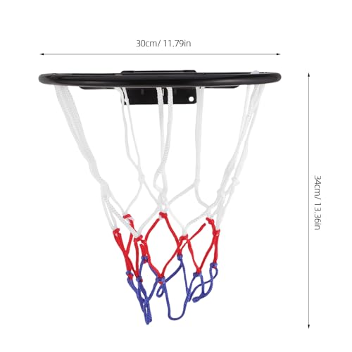 1 Set 9.8inch Basketball Rim - Replacement Breakaway Wall-Mounted Basketball Net with Hoop - Indoor Sport Goal Over The Door for Indoor Outdoor Playroom Or Living Room
