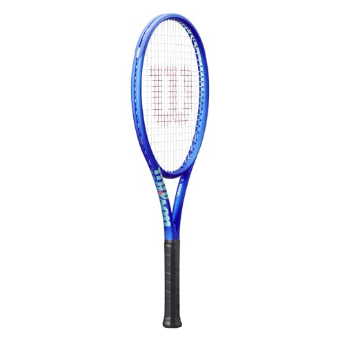Wilson Ultra 100UL V5 Adult Performance Tennis Rackets - Strung with Sensation 16 Natural at Mid Range Tension - size: Grip Size 3: 4 3/8"