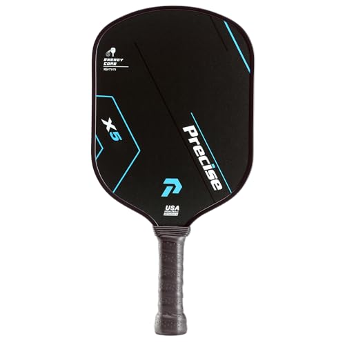 Precise Carbon Fibre Pickleball Paddle – USAPA Approved – Honeycomb Core – Smooth or Textured Surface Options – Comfort Grip – Indoor & Outdoor Racket - color: Blue, size: Textured (Spin & Control)