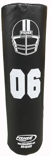 Fisher Athletic 42" x 12" x 6" Agility and Blocking Football Dummy, Step Over Football Dummies, Youth and Adult Training Equipment - color: Black
