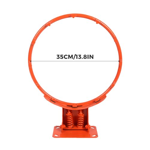 Basketball Hoop Wall Mount 18" Basketball Rim Replacement Hoop Rim Replacement Heavy Duty Wall Mount with Dual Spring Shock Absorption.