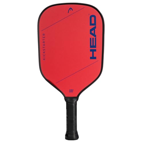 HEAD Kickstarter Pickleball Paddle - Beginner Friendly, Fiberglass Face, Elongated Shape, Red - color: Red