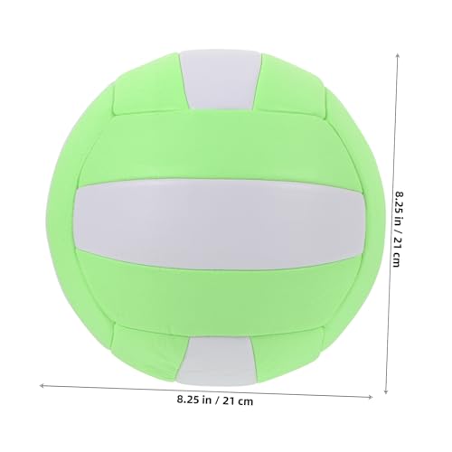 Abaodam Soft Indoor Volleyball Training Ball Durable Elastic Sports Ball for Students and Competition Stylish Macaron Green and White Design for Practice and Game