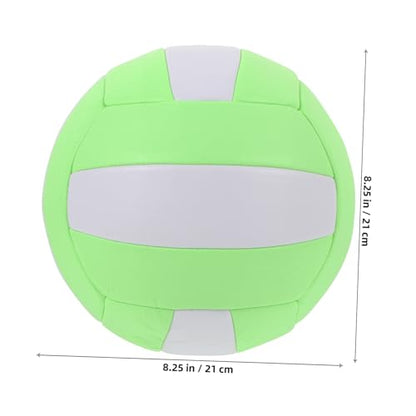 Abaodam Soft Indoor Volleyball Training Ball Durable Elastic Sports Ball for Students and Competition Stylish Macaron Green and White Design for Practice and Game