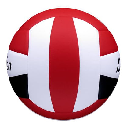 Baden | 10U Light | Official Size, 2 oz Lighter Entry Level Youth Indoor Volleyball | PU Composite, Extra Foam Backing, Reduce Sting - color: Red/White/Black