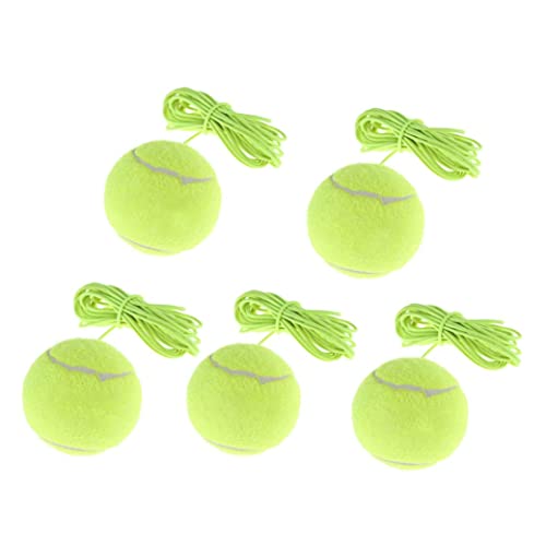 Tennis Ball Tennis Training Ball and String Replacement Self Practice Trainer Resiliency and Tether Replacement Tether 5PCS