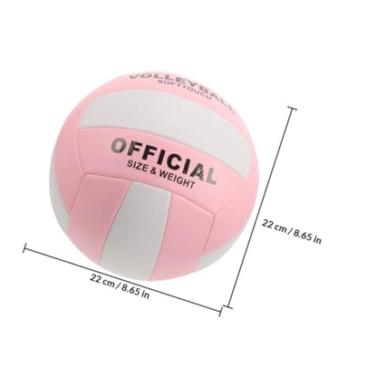 Healifty Soft Indoor Volleyball Training Ball, Soft Practice Ball for Adults, Standard Size 5 Non-Inflatable Explosion-Proof Volleyball for Indoor Game and Exercise