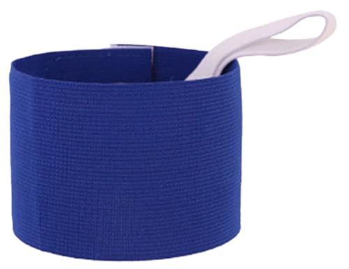 Adult Squad Armbands Elastic Non-Slip Adjustable Arm Band Neon Colored Adhesive Armband for Soccer Football Training Team Sports Supplies - color: Blue