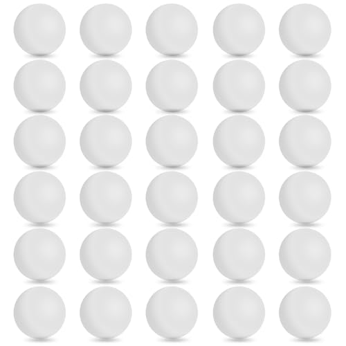 D-Xam Ping Pong Balls Orange or White ABS 1 Star 40mm Official Size High Bounce Professional 50, 30 Pack Table Tennis Ball for Training & Practice - Durable High Performance - color: White, size: 30 Pack