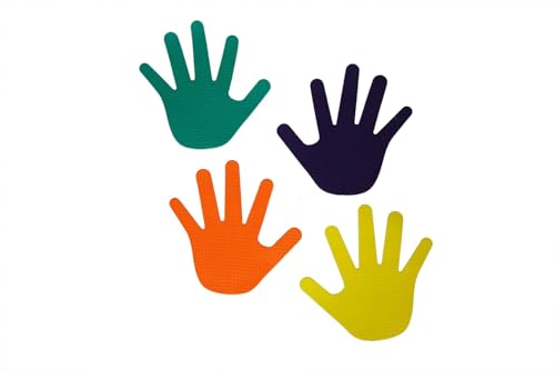 GSi Spot Markers – Non-Slip Non-Toxic Poly Spots – Floor Markers for PE, Sports & Classroom Activities - size: 7.⁠ ⁠Hand Feet Arrow Combo