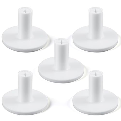 5 Pcs Rubber Golf Tees for Mats - Adjustable Height Golf Simulator Tees - Non-Slip Simulator Tee with Holder, Indoor Outdoor Practice Driving Range Compatible