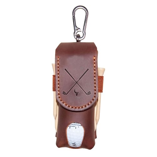 Personalized Golf Ball Bag, Custom Name Golf Bag & Tee Holder, Golf Pouch Bag Tees Holder Ball Pocket, Leather Golf Travel Bag, Christmas Gift,Great Golf Gifts (Pattern #2) - color: Pattern #2