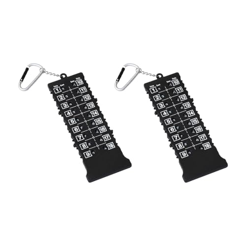 2 Pieces Golf Score Counter Small with Carabiner Chain Golf Scorer for