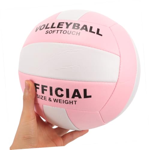 YARNOW Inflatable Volleyball Soft Touch Training Ball 2.7mm Explosion-Proof Machine Stitched Indoor Outdoor Sports Equipment for Adult Practice and Match