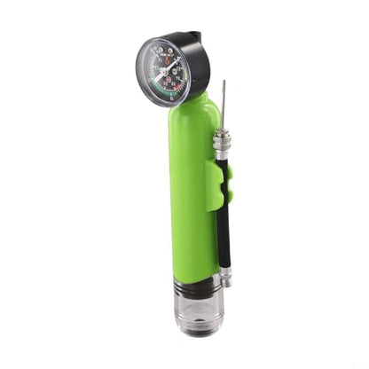 Portable Hand Pump for Sports Balls with Pressure Gauge, Air Pump for Basketball Football Volleyball, Wear-Resistant ABS Inflator(green)