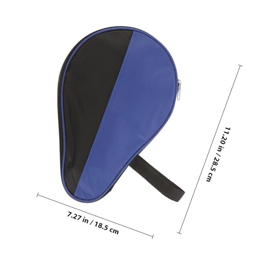 Lurrose Table Tennis Racket Case Paddle Storage Bag with Fixed Holder Blue Sturdy Protective Cover for Ping Pong Paddle Carrying and Travel