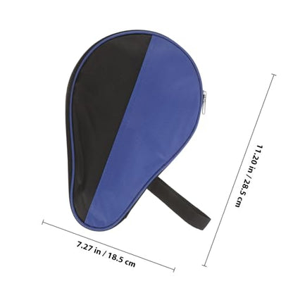 Lurrose Table Tennis Racket Case Paddle Storage Bag with Fixed Holder Blue Sturdy Protective Cover for Ping Pong Paddle Carrying and Travel