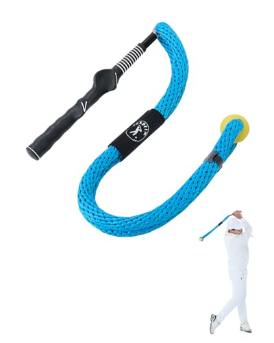 Golf Rope Swing Trainer, Professional Golf Swing Rope Training Aid to Improve Speed, Tempo, Rhythm, Flexibility and Strength, Golf Warm-Up Practice Equipment for Golfers of All Levels - color: Blue-A