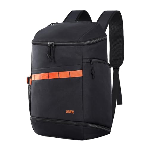 MIER Gym Backpack for Men and Women, 35L Basketball Backpack with Shoe Compartment & Wet Pocket, Waterproof Sports Bag for Travel and Workout