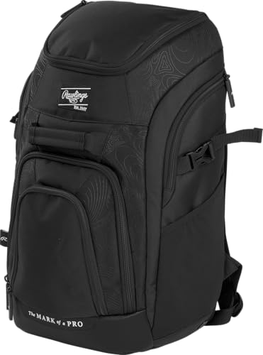 Rawlings | FRANCHISE 2.0 Player's Backpack | Baseball/Softball | Rec/Travel | Multiple Styles | Baseball/Softball - color: BLACK