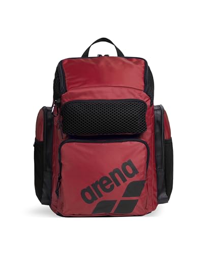 ARENA One Go Backpack Swimmer Athlete Daypack Large Size Equipment Swim Bag - color: Crimson